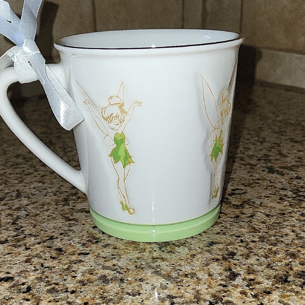 Disney Tinker Bell White and Green Mug